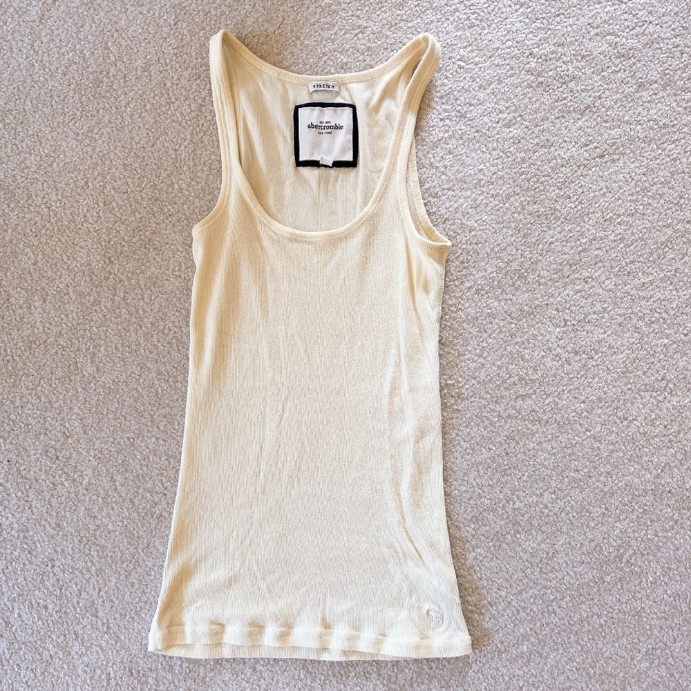 Abercrombie kids pale yellow tank